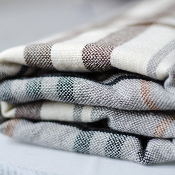 stripped blanket