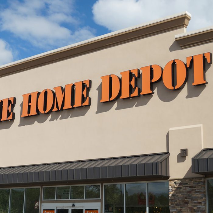 A store sign displays 