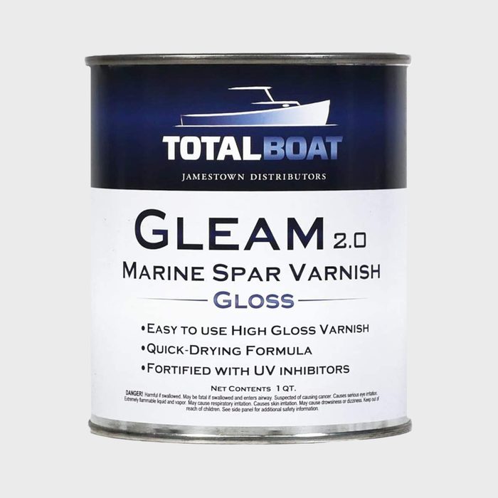 A can of marine spar varnish labeled 
