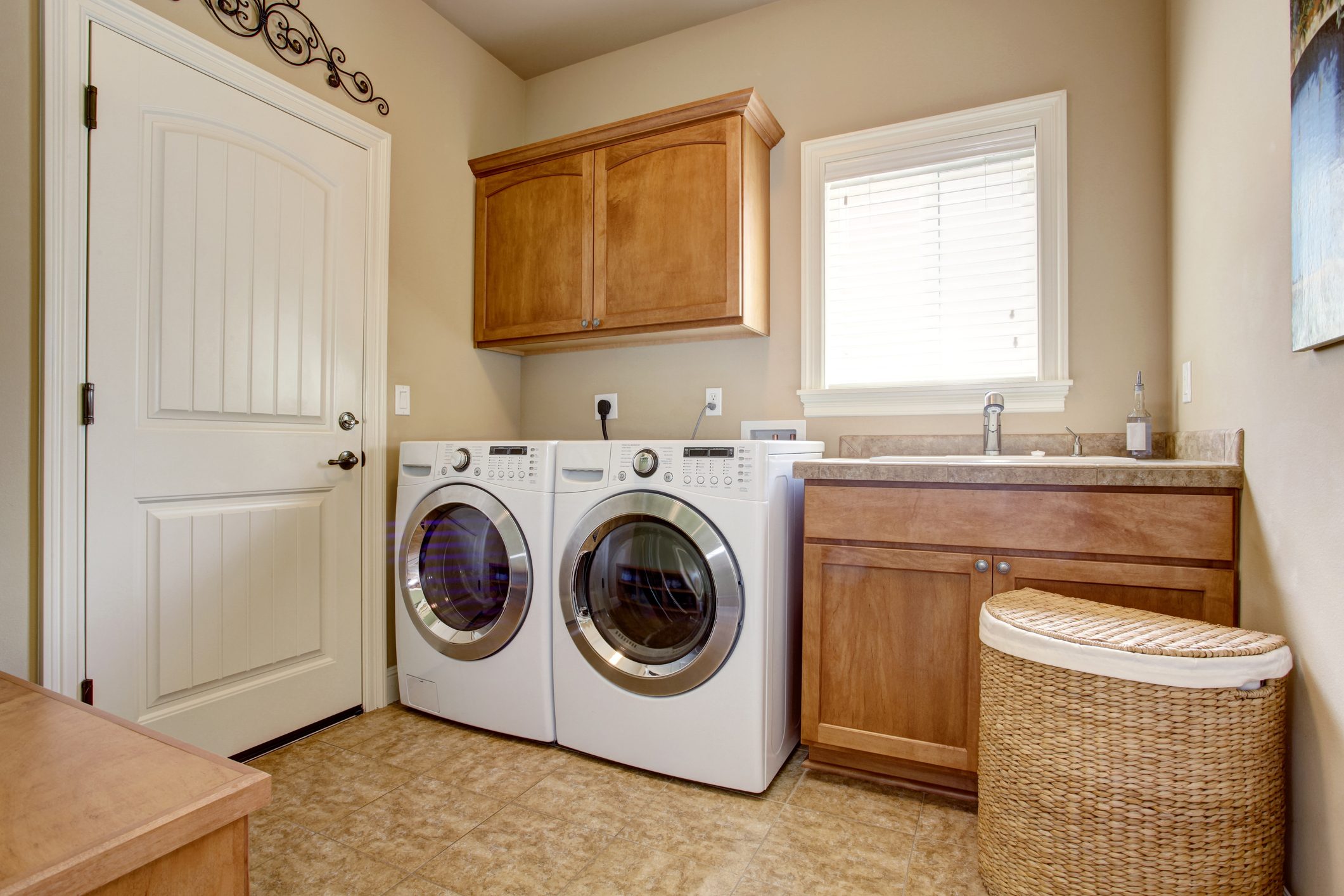 Laundry room with washer and dryer